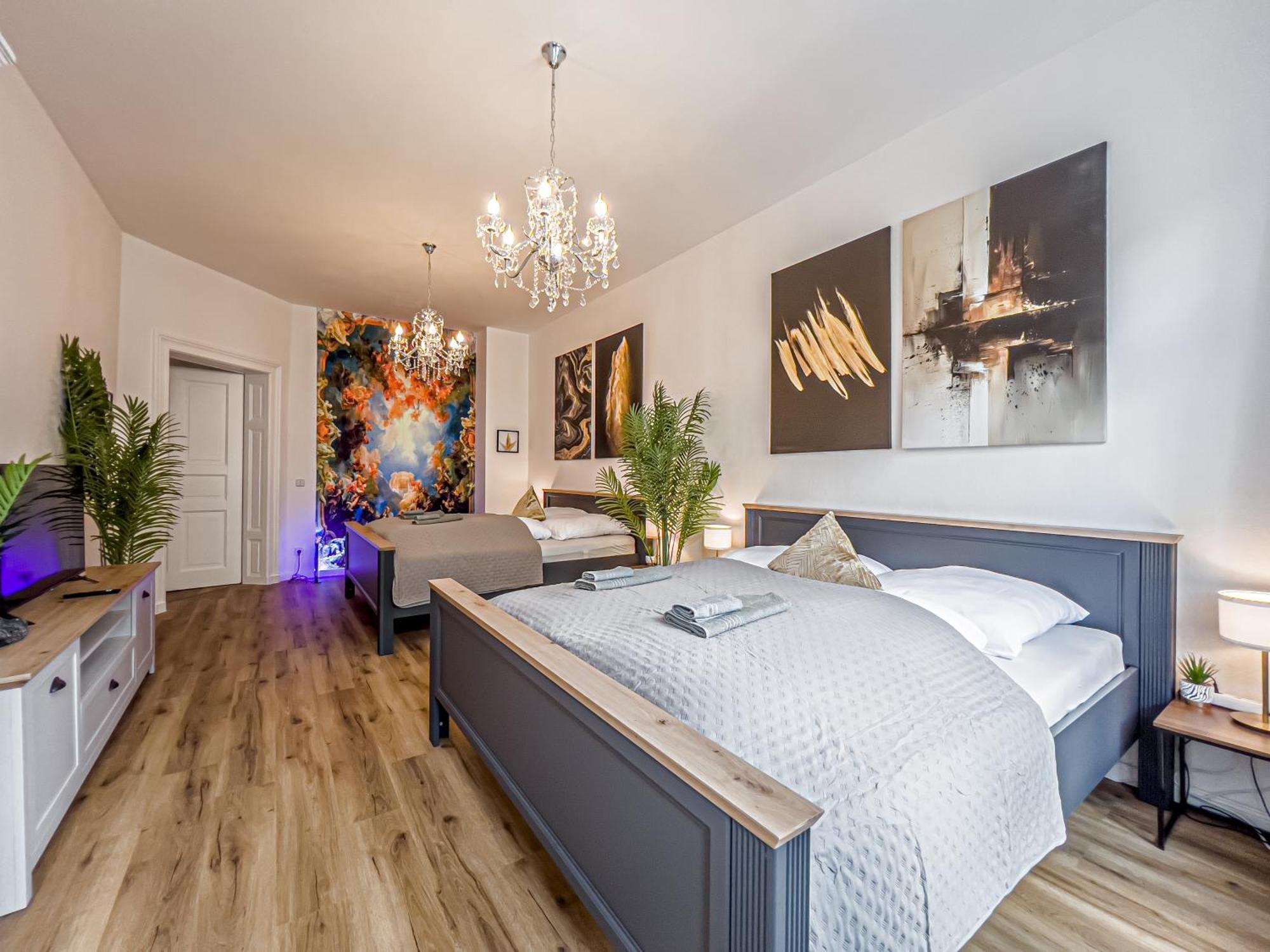 Grosse 3 Schlafzimmer Unterkunft Mit Kueche, Bad, Waschmaschine & Balkon Am Zoo Leipzig Exteriör bild